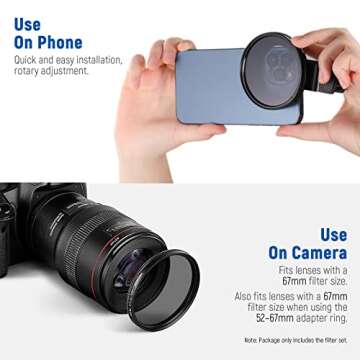 NEEWER 67 mm Filter Set for Mobile & DSLR Cameras