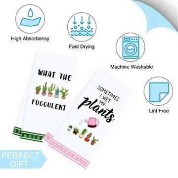 Funny Kitchen Towels for Plant Lovers Gifts - LXOMILL