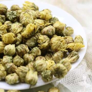 FullChea - Top Grade Chinese Chrysanthemum Tea - 3.52oz/100g - Premium Natural Dried Chrysanthemum Flower - Tai Ju Herbal Tea Loose Leaf - Non-GMO - Caffeine-free - Sweet & Fresh