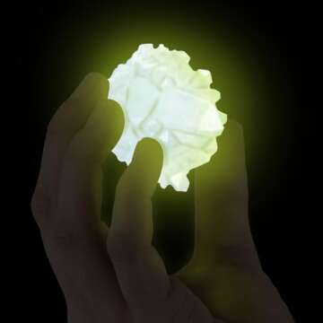 NATIONAL GEOGRAPHIC Glow-in-the-Dark Crystal Growing Lab - DIY Crystal Creation - Includes Real Fluorite Crystal Specimen