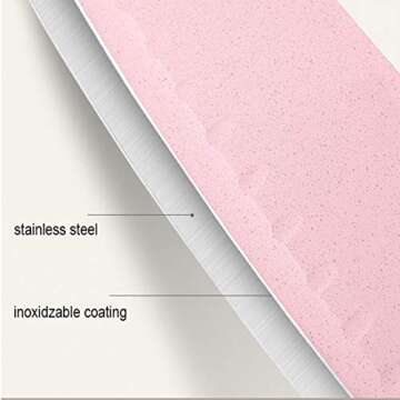 Neal LINK pink knife set with block-knife set pink kitchen accessories-knives set for Kitchen Peeler