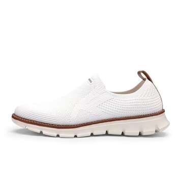 Jiemifu Men's Slip On Sneakers Casual Oxfords Dress Shoes Mesh Socks Walking Sneaker Tennis Comforta...