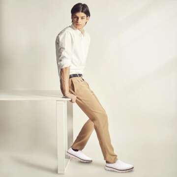 Jiemifu Men's Slip On Breathable Casual Dress Sneakers