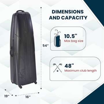 Samsonite Golf 6850 Hard Case Bag, Lightweight & Durable