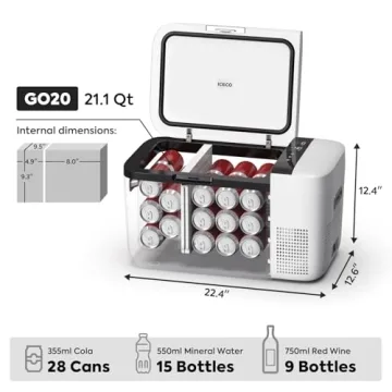 Portable ICECO GO20 Refrigerator for Home and Travel