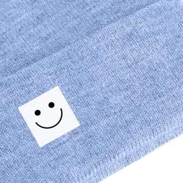 Baby Beanie Hat Toddler Infant Winter Knitted Hat Kids Soft Warm Pom Pom Beanie Cap for Boys Girls (0-6 Months, Blue)