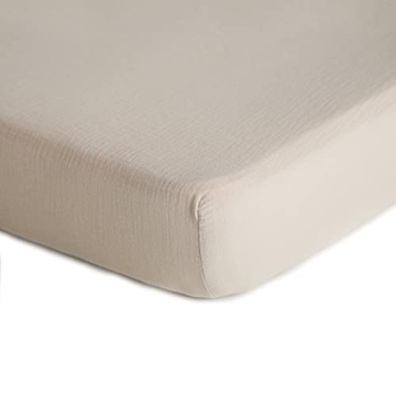 Mushie Extra Soft Muslin Crib Sheet | 192 Thread Count