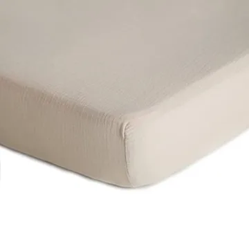 Mushie Extra Soft Muslin Crib Sheet | 192 Thread Count