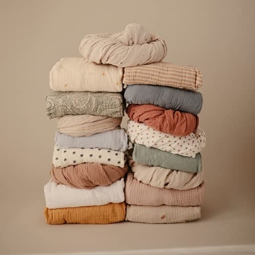 Mushie Extra Soft Muslin Crib Sheet | 192 Thread Count