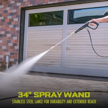Sun Joe SPX3000 Electric Pressure Power Washer, 2030-PSI Working Pressure, PWMA-Rated, 1.2-GPM Water Flow, Dual Onboard Soap Foam Tank, Black