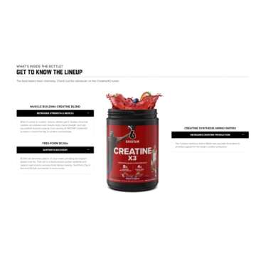 Creatine Powder Six Star Creatine X3 Creatine HCl + Creatine Monohydrate Powder Muscle Builder & Muscle Recovery Workout Supplement Creatine Supplements Fruit Punch (35 Servings), 2.5 Pound (Pack of 1) (SSCH3-002-FP-0-US)