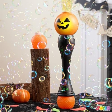 JOYIN Light Up Pumpkin Bubble Blower Wand For Halloween Fun