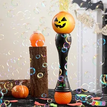 JOYIN Light Up Pumpkin Bubble Blower Wand For Halloween Fun