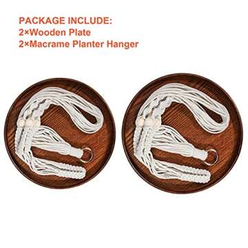 E-Know 2 Set Macrame Plant Hanger for Home Decor