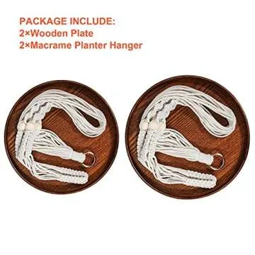 E-Know 2 Set Macrame Plant Hanger for Home Decor
