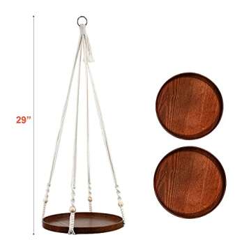 E-Know 2 Set Macrame Plant Hanger for Home Decor