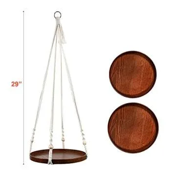 E-Know 2 Set Macrame Plant Hanger for Home Decor