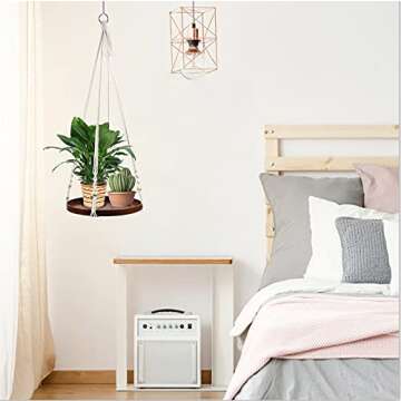 E-Know 2 Set Macrame Plant Hanger for Home Decor