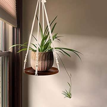 E-Know 2 Set Macrame Plant Hanger for Home Decor