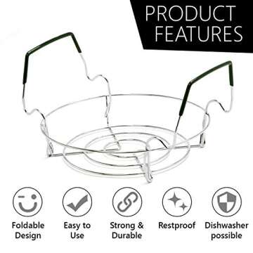 Norpro Small Canning Rack Food Storage & Organization, 8 IN, As Shown