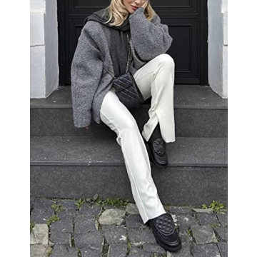 Gihuo Women's Oversized Wool Blend Jacket for Comfort and Style