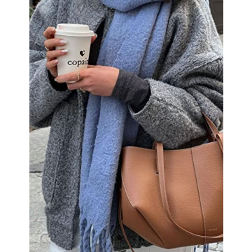 Gihuo Women's Oversized Wool Blend Jacket for Comfort and Style