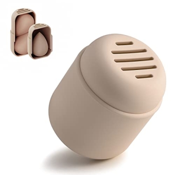 BEZOX Makeup Sponge Holder - Silicone Case with Double-Sided Vent Design