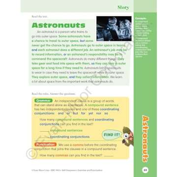 Evan-Moor Skill Sharpeners Grammar and Punctuation Workbook, Grade 3, Nouns, Verbs, Sentence Structure, Subject, Predicate, Language Handbook, Real-World Practice, Fun Activities, Homeschool, Practice