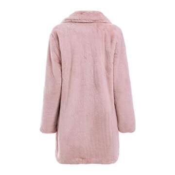 BerryGo Women's Chic Faux Fur Long Sleeve Coat