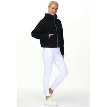 Warm Stylish Women's Fleece Full-Zip Hoodies with Pockets