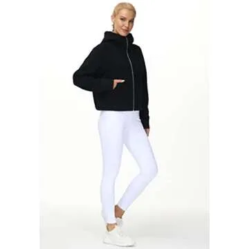 Warm Stylish Women's Fleece Full-Zip Hoodies with Pockets