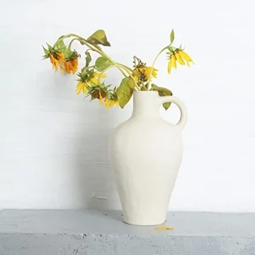 BlossoME Ceramic White Vase Elegant Home Decor Gift