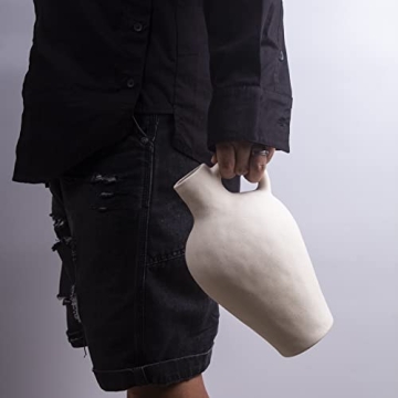 BlossoME Ceramic White Vase Elegant Home Decor Gift