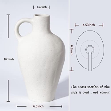 BlossoME Ceramic White Vase Elegant Home Decor Gift