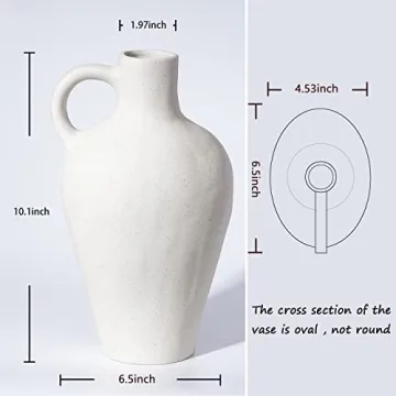 BlossoME Ceramic White Vase Elegant Home Decor Gift
