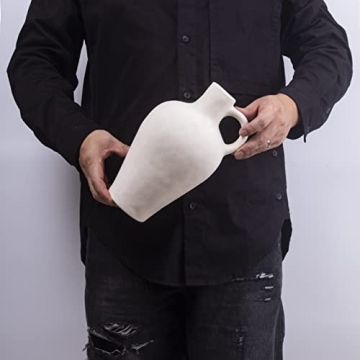 BlossoME Ceramic White Vase Elegant Home Decor Gift