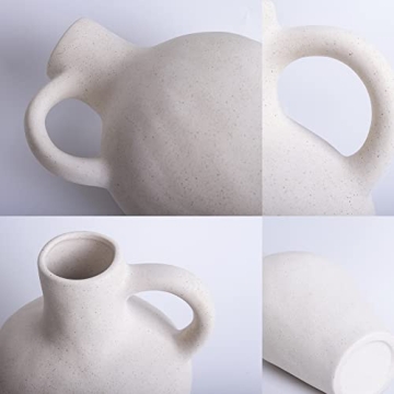BlossoME Ceramic White Vase Elegant Home Decor Gift
