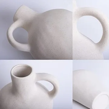 BlossoME Ceramic White Vase Elegant Home Decor Gift