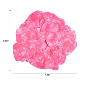Celluloid Pink Pearl Guitar Picks - 24 Pack, 0.71 mm Gauge