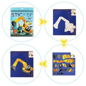 Kids' Reusable Sticker Book - Fun Stickers for Ages 4-8