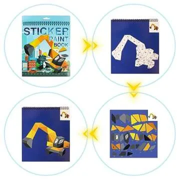 Kids' Reusable Sticker Book - Fun Stickers for Ages 4-8