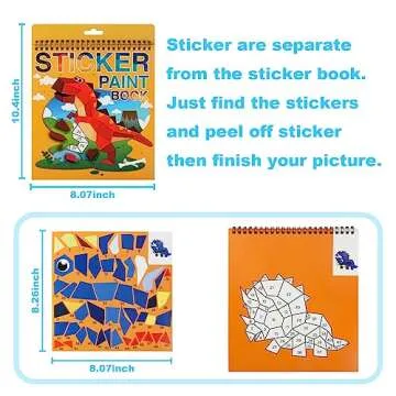 Kids' Reusable Sticker Book - Fun Stickers for Ages 4-8
