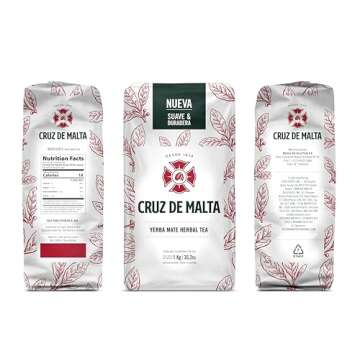 Yerba Mate CRUZ DE MALTA 2.2 lb / 1kg | Traditional Argentina Brew Gluten-Free | Large Leaf Low Dust...