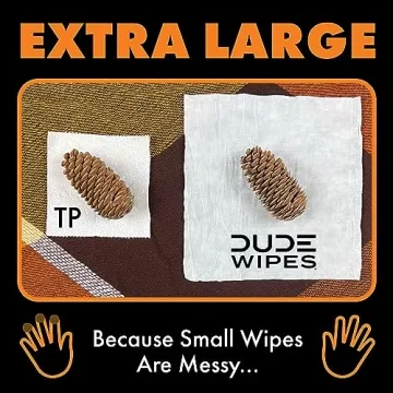 DUDE Wet Wipes DUMPkin Spice Extra Large Flushable Hygiene