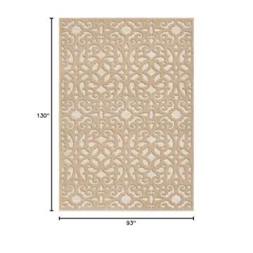 Orian Sculpted 4701 Indoor/Outdoor High-Low Debonair Driftwood Area Rug 7'9" x 10'10"