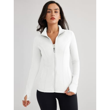 Trendy Queen Women's Lightweight Athletic Zip Jacket 2024