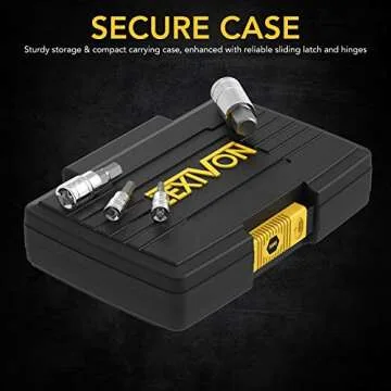 LEXIVON 13-Piece Metric HEX Bit Socket Set for Durability