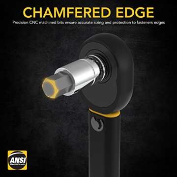 LEXIVON 13-Piece Metric HEX Bit Socket Set for Durability