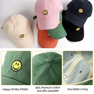 SONMONY Smile Face Toddler Baseball Cap for Boys & Girls