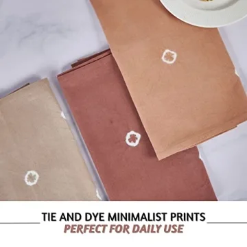 Folkulture Tie Dye Kitchen Towels Set of 3 Cotton Dishcloths